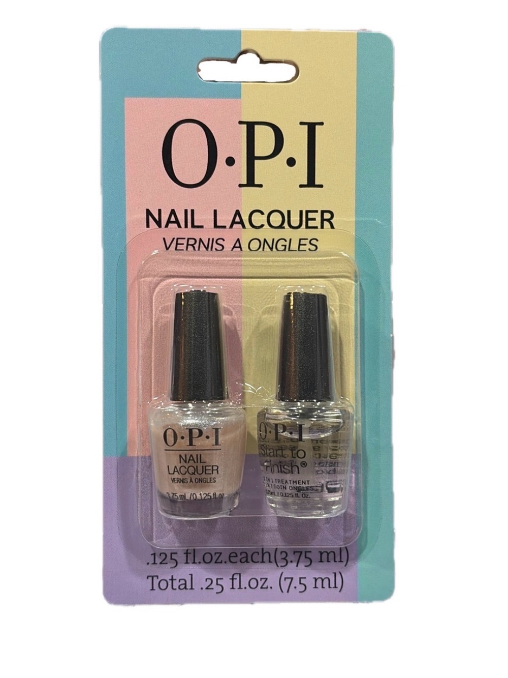 OPI Nail Lacquer Mini Travel Size Nail Polish Set Shimmer Nude/Clear